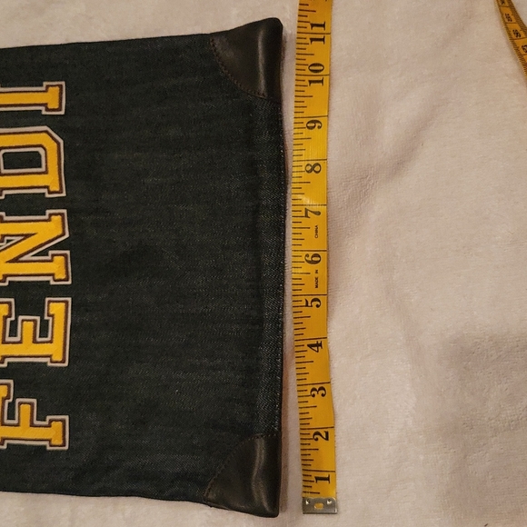 Dark Denim Fendi Flat Adjustable Strap Shoulder Bag - Picture 6 of 14